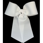 White Grosgrain Cheer Tryout Bow